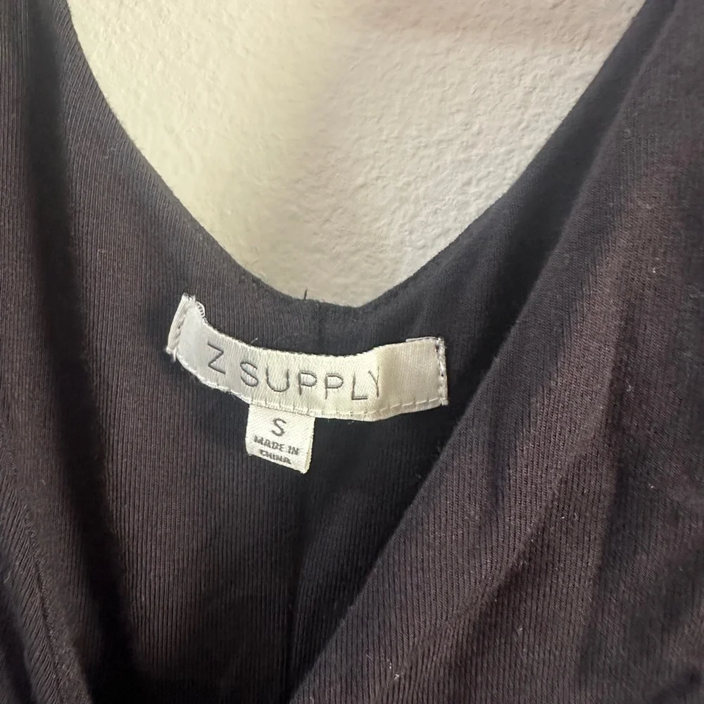 Z SUPPLY Flutter Sleeve Black Dress SIZE SMALL 2 4 All-Occasion Formal V-Neck - Picture 5 of 8